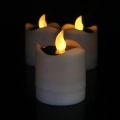 Miniatyrbilde 4 av 5: 6 stk LED elektronisk stearinlys solcelle nattlys (gul)