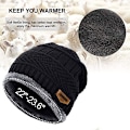 Pikkukuva 2 / 5: Naisten paksu lämmin talvipipo hattu slouchy skully neulotut hatut，Bla