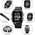 Miniatyrbillede 5 af 5: Afslappet Digital Multifunktionelt Armbåndsur med Nedtællingstimer og LED-lys 50M Vandafvisende (Red)