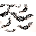 Pikkukuva 6 / 7: Halloween-ontto lepakko 3D-stereokuva musta lepakkohaamujuhlan sc