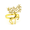 Miniatyrbillede 1 af 5: (1 stk. Rådyr) Julehjorte Elk Snowflake Servietringe, Servietter