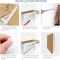 Miniatyrbilde 5 av 5: Folding Bracket 400mm, 2 stk. Svart Folding Console Bracket, Folding Shelf Brackets Load, Heavy Duty Retractable Foldi