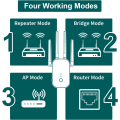 Miniatyrbillede 4 af 7: WiFi Booster WiFi Extender 1200Mbps WiFi Range Extender op til 80