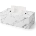 Miniatyrbillede 1 af 5: PU Læder Servietbokse, Rektangulær Serviet Dispenser Serviet Hol
