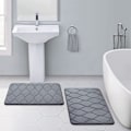 Miniatyrbillede 3 af 5: Badeværelsesmåtter i memory foam, ultra bløde & skridsikre bademåtter, vand