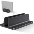 Miniatyrbillede 1 af 5: Sort - Vertikal bærbar computer stand, justerbart aluminiumsstativ til Mac