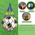 Miniatyrbillede 3 af 5: Fodboldnetpose Nylon Mesh Boldpose Basketballnetpose Mesh Sort