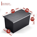 Miniatyrbilde 5 av 5: Brødform 2-pakning, 1 lb Non-Stick Brødform Med Lokk Karbonstål Bølget Brød Toastboksform Med Lokk For Bakeware Brød, Bakeverktøy Brødform Toast For Stekeovnsbaking