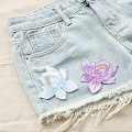 Miniatyrbillede 5 af 5: Hot patch Lotus DIY broderi patch Rose patch broderi badge