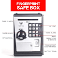 Miniatyrbillede 3 af 5: Legetøj Piggy Bank Safe Box Fingerprint ATM Bank ATM Machine Money C