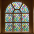 Miniatyrbild 1 av 5: Fönsterfilm med Fönsterglas-Effekt, Fönsterfilm för Sekretess, Färgglad Gitter - 45cmx1m
