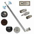 Miniatyrbilde 1 av 5: FM-radioantenne FM-teleskopantenne 75 Ohm F-type hannkontakt