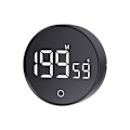 Miniatyrbild 1 av 5: Digital Kökstimer (Svart) - Visuell Timer Stor LED-Display Magnetisk Ställning Nedräkningstimer Justerbar Volym och
