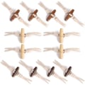 Miniatyrbillede 1 af 5: 12 par trykknapper Horn knapper Trykknap spænder Sy knapper med reb Oliventræ sy knap 1/2 hul til frakke jakke syning DIY