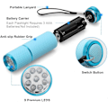 Miniatyrbillede 2 af 6: 9 LED Glow in Dark Lommelygter, 4 Pakke Gummi Overtrukne Små Lommelygter