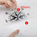 Miniatyrbilde 3 av 5: 2 stk 15,5 cm (svart) bilpanser klistremerke kompass grafikk klistremerke for O