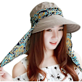 Miniatyrbillede 1 af 5: Dame Bredskygget Visor Cap Solhat Strand Rejse Sommer Floppy
