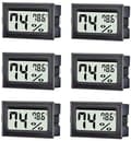 6-pack Mini Digital Termometer Hygrometer, Inomhustemperatur och