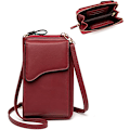 Pikkukuva 1 / 6: Pieni nahkainen olkalaukku, crossbody-laukku, matkapuhelinlompakko
