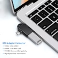 Miniatyrbillede 2 af 5: 2-i-1 Micro USB/USB-C til USB 3.0 Adapter med snor (2-pak),
