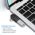 Pikkukuva 2 / 5: 2-in-1 Micro USB/USB-C - USB 3.0 -sovitin, jossa avainnauha (2-pakkaus)