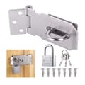 Staple Padlock Hasp with Padlock and Screws, Stainless Steel Doo