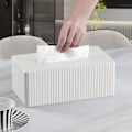 Miniatyrbillede 2 af 5: Stilful Rektangulær Kunstlæder Vævsæske Dækning med Magnet