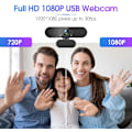 Miniatyrbillede 2 af 5: USB-webkamera, 1080P streaming-webkamera med mikrofon til pc, MAC, L