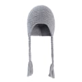 Miniatyrbilde 1 av 5: Baby Strikket Pels Ball Cap Justerbar Fletter Ørebeskyttere Plus