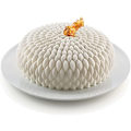 Pikkukuva 3 / 5: Valkoinen, 24*24*7cm pyöreä mousse-kakku silikonimuotti