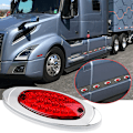 Miniatyrbillede 5 af 5: 4x Røde 18-LED Sidemarkering Lys Lastbil Trailer RV Afstand