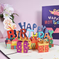 Miniatyrbilde 2 av 5: 3D bursdagskort, HAPPY BIRTHDAY popup-kort, unikt st