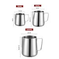 Miniatyrbilde 2 av 5: 1000ml Melkekanne i Rustfritt Stål for Kaffemelkeskum, Cappuccino og Latte