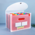 Miniatyrbilde 3 av 4: 13 Folds Transparent Color Checkered Expanding Pockets, Portable