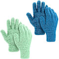Miniatyrbillede 1 af 5: 2 par vintermikrofiber-støvhandsker, husholdningsrengøringshandsker, støvaftørrende rengøringshandsker, mikrofiberhandsker til mænd, kvinder, husholdningsrengøring