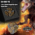 Miniatyrbillede 4 af 5: 7 i 1 Fingertip Gyroskopisk DND Terninger Roulette (Sort og Guld)