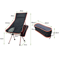 Pikkukuva 5 / 5: Ultralight Ulkoilmataittuva Kuu Tuolit Kannettava Kalastusleiri