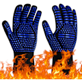 Miniatyrbild 1 av 5: Blå - 1 par, grillhandskar, ugnshandskar värmebeständiga upp till 800°C