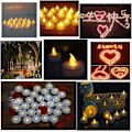 Miniatyrbilde 5 av 5: 24 Flammeløse LED-teljus, Varm Gul, Realistisk Flimrende Flamme