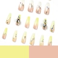 Miniatyrbild 5 av 5: 24 st gradient guldfolie strass (limtyp) Lång Pre