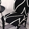 Miniatyrbild 4 av 5: （Svart, 4 stycken） Stretch Stolskydd Tryckt Matsalsstol Överdrag R