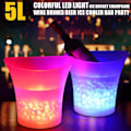 Miniatyrbillede 1 af 5: 2 stk. LED-isspande, 5L farverig isspand med flere farver