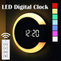 Pikkukuva 2 / 5: Led-peiliseinäkello, lämpötilanlaskenta näyttö Electroni