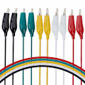 Miniatyrbillede 3 af 6: Testkabel alligator clips forbindelseskabel 5 farver 10 lang 50C