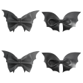 Miniatyrbilde 1 av 5: 4 stk. sorte flaggermus sløyfe barnehårklips Halloween sideklips