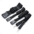 Miniatyrbillede 4 af 5: 59 tommer sort 2 stk. remme 25mm nylon heavy duty remme W