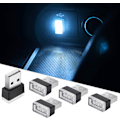 Pikkukuva 1 / 5: 5 kpl jäänsininen auton LED-tunnelmavalot, pistoliitäntävalot 5V Mini