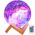 Miniatyrbillede 1 af 5: Månelampe Galaxy Lampe 5,9 tommer 16 Farver LED 3D Månelys Lava