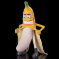 Miniatyrbillede 1 af 4: Ond banan have statue til haven