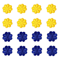 Miniatyrbild 1 av 3: Broderad patch, patch-16 stycken (gul/mörkblå) B